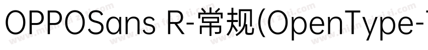 OPPOSans R-常规(OpenType-TrueType) (V字体转换